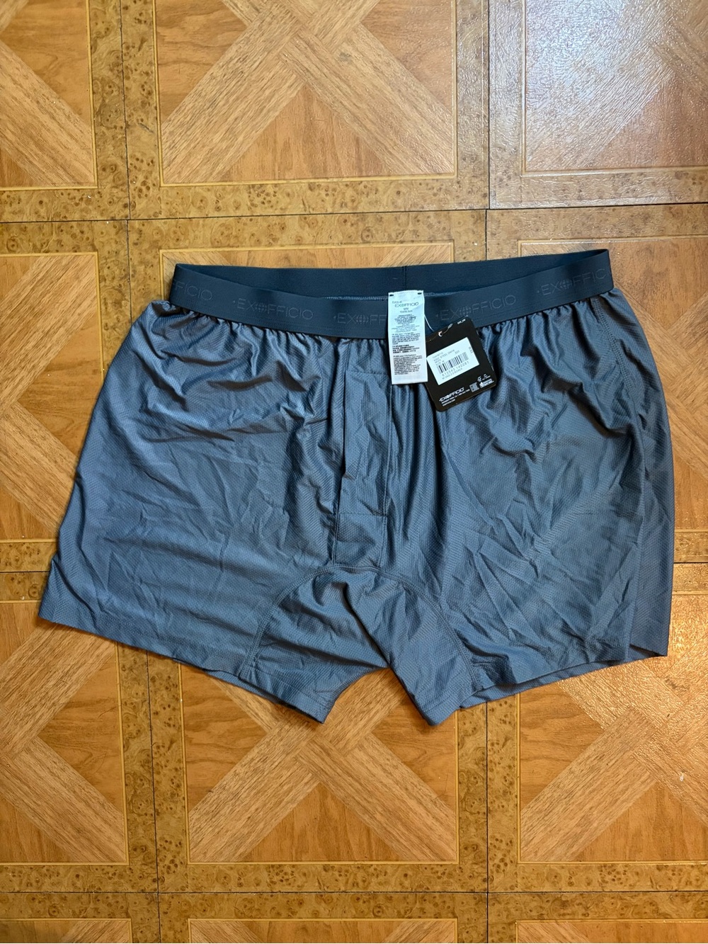 Exofficio Men's Boxer Briefs Grey Nylon BNWT Sz M